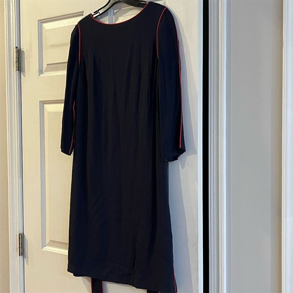 Boden Women's Navy Blue Sheath Dress 8 Knee Length 3/4 Sleeve - Picture 2 of 7